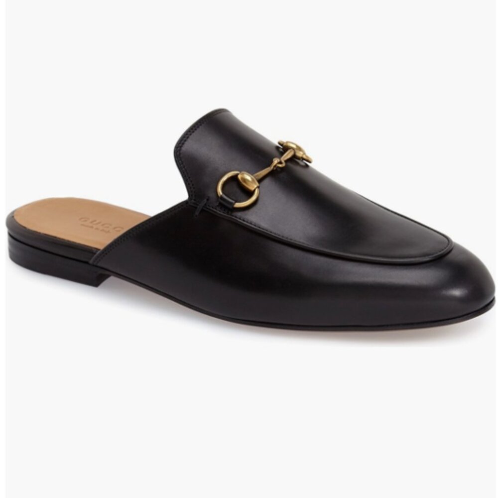 Gucci Princetown Leather Mules Slides in Nero 39 - Picture 2 of 16